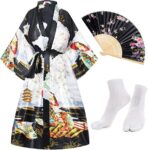 Kimono-Inspired Satin Robe Set 3